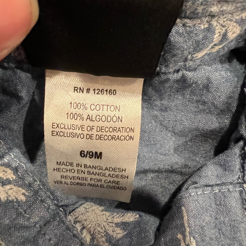 Boys Rock palm tree button down shirt - Picture 3 of 7